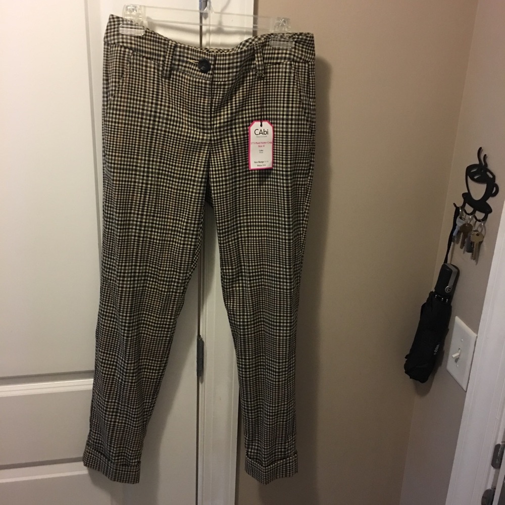 Cabi plaid crop pants